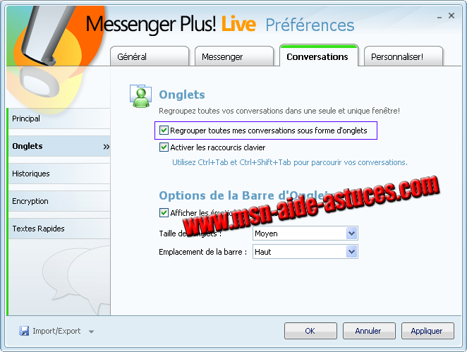 Regrouper tout ses conversations dans une seul Fenêtre Msn Regoupeconv1