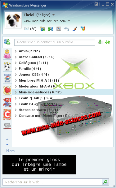 Skinner : Changer le fond de sa liste de contacts Skinner3