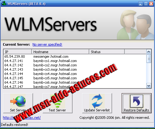 Wlm Sever Beta : quand vous n'arrivez plus a vous connecter Wlmservers