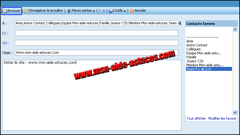 Envoyer un e-mail a tous ses contact Msn Emailtous3